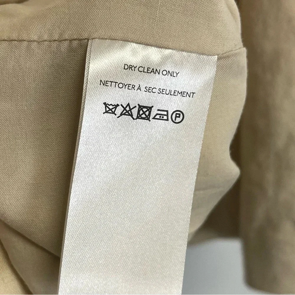 Free People Blazer Womens Size Medium Jacket Linen Olivia Button Up Sand Beige